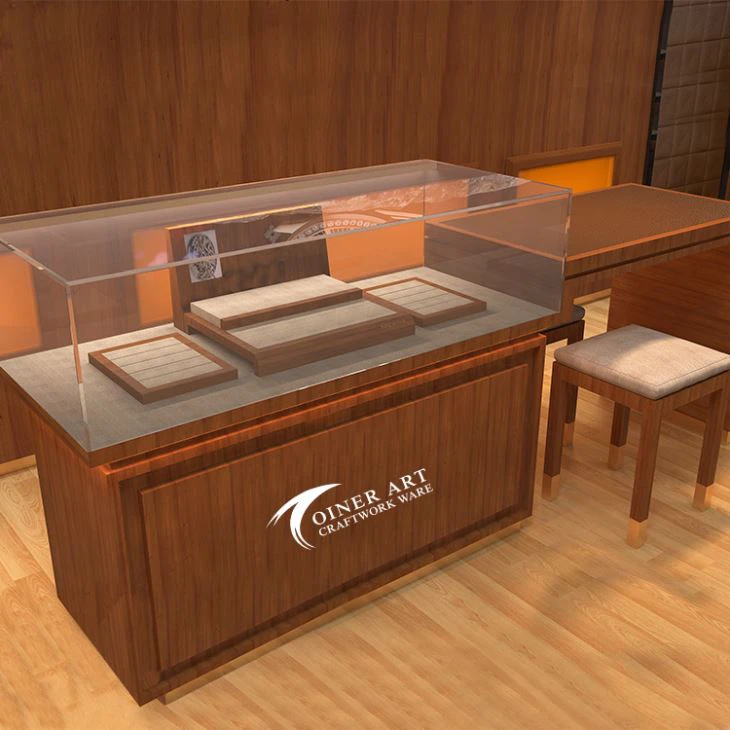 Brown Veneer Wood Showcase Kits