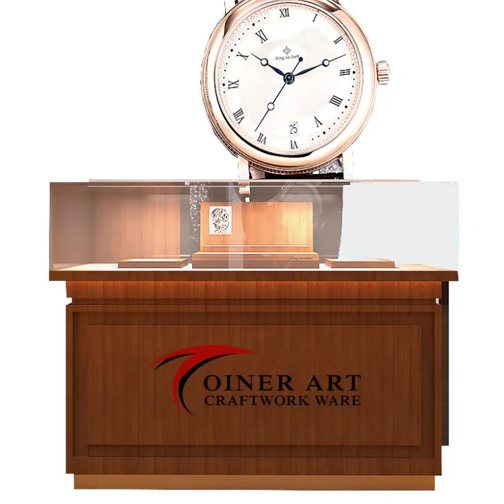 Brown Wooden Veneer Horizontal Showcase