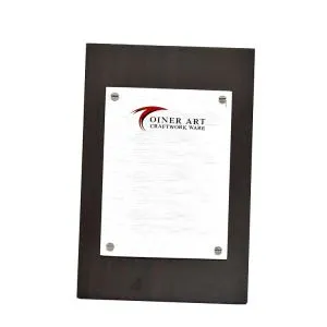 Barna fa papír Leírás Plakett