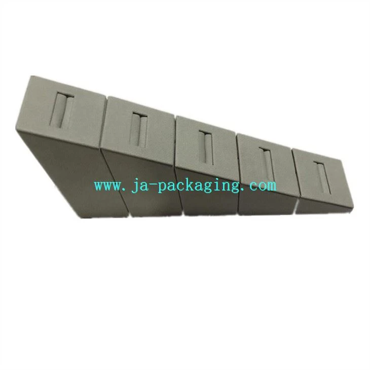 Grey High Quality Leather Ring Holder Set
